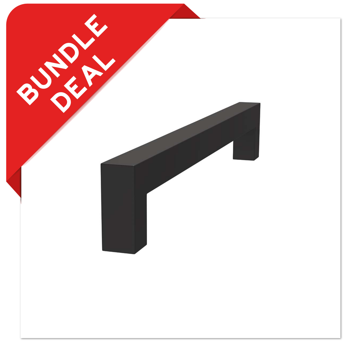 Sluitwerkpakketten met Deurgreep 20x300 Squared Zwart